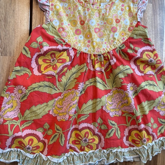 Matilda Jane Other - Matilda Jane Serendipity Girls Floral Ruffle Dress Red Yellow Size 2‎ D1138